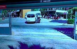 Motosiklet sürücüsünün ölümden döndüğü...