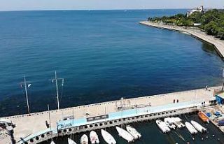 Müsilajsız Caddebostan Sahili havadan görüntülendi