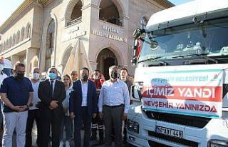 Nevşehir’den Manavgat’a bir tır yardım gönderildi