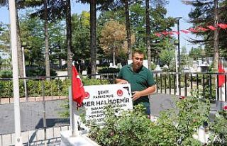 Ömer Halisdemir’in mezarı, ziyaretçi akınına...