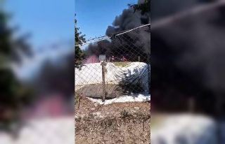 Otluk alanda çıkan yangın iş yerine sıçradı