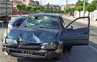 Otomobil ile motosiklet çarpıştı, 1 kişi yaralandı