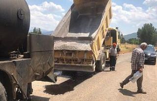 Ovacık’ta yol yapım çalışmaları