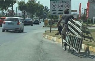 (ÖZEL) Bisikletini nakliye arabasına çevirdi, ölüme...