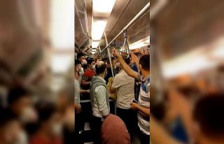 (Özel) Metroda maske kavgası