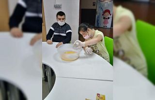 Özel öğrenciler hünerlerini telafi eğitiminde...