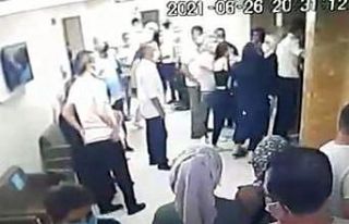 (Özel) Özel hastanede asansöre binme kavgası