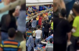 (Özel) Pazarda kadınlar kavga etti, erkekler güçlükle...