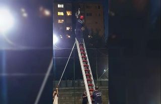 (Özel) Pendik’te halı sahanın filelerinde mahsur...