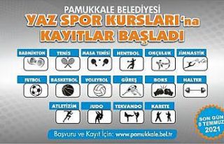 Pamukkale Belediyesi yaz spor kurslarına kayıtlar...