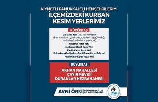 Pamukkale’de kurban kesim yerleri belirlendi