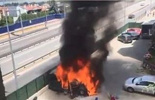 Patlama sesi ile pencereye çıkanlar alev topunu...