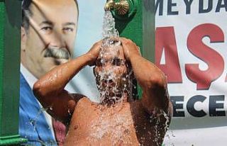 Pehlivanların sıcak havayla zorlu mücadelesi