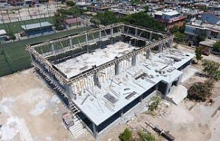 PTT Evleri Spor Salonu inşaatı yükseliyor