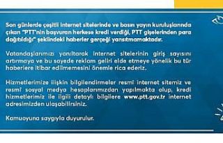 PTT: "PTT’nin başvuran herkese kredi verdiği...