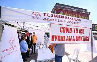 Pursaklar’da Covid-19 aşı uygulama noktası