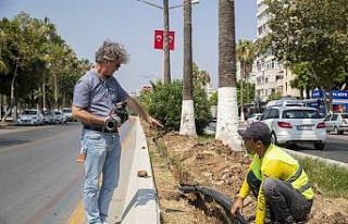 Refüjlerde otomatik sulama sistemi başladı