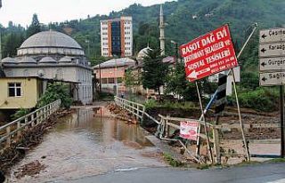 Rize’nin Çayeli ilçesinde selin bıraktığı...