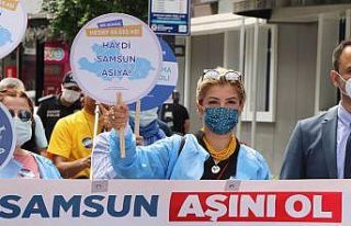 Samsun 1 günde 55 bin 555 aşı hedefine adım adım...
