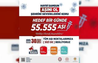 Samsun bir günde 50 bin kişiyi aşılayarak rekor...