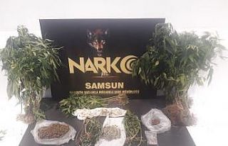 Samsun’da evinde uyuşturucu ele geçen şahıs...