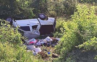 Samsun’da pikap şarampole yuvarlandı: 6 yaralı