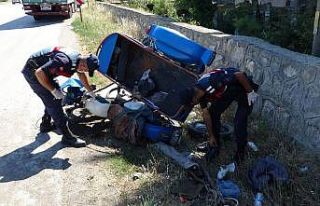 Samsun’da tırın çarptığı sepetli motosikletin...
