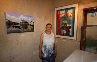 Sanatçıların köyünde sanat evi ve sergisi açıldı