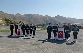 Şehit askerler için uğurlama töreni