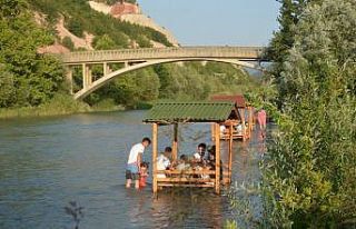 Sıcak havalarda çayda böyle serinliyorlar