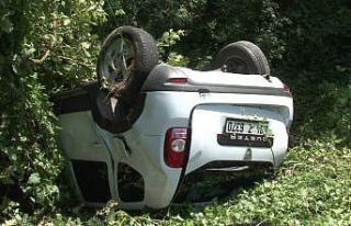 Şile yolunda hakimiyetini kaybeden sürücü ormanlık...