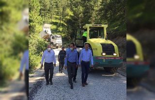 Sinop İl Özel idaresi 100 kilometrelik yolu asfaltla...