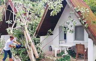 Sinop’ta hortum Özel İdare’yi vurdu