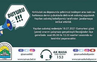 Su hattını delerek ilçeyi susuz bıraktılar