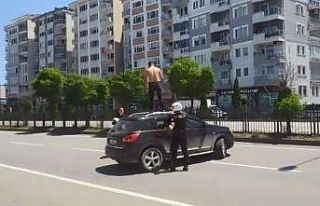 Trafik ekiplerinden kaçtı, Karadeniz Sahil Yolu’nu...