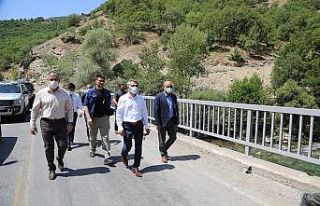 Tunceli Valisi Özkan, incelemelerde bulundu