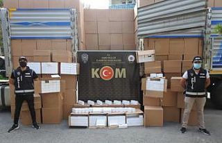 Uşak’ta 6 milyon 300 bin adet kaçak makaron ele...