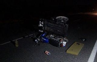 Uşak’ta meydana gelen kazada motosiklet sürücüsü...