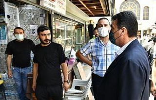 Yanan iş yerine geçmiş olsun ziyareti