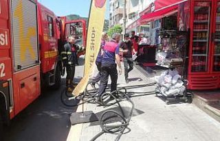 Yangın çığlıklarına itfaiye yetişti