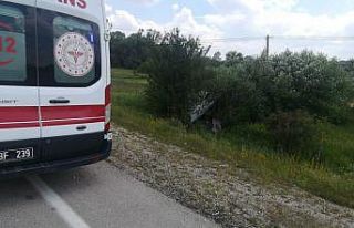 Yoldan çıkan otomobil takla attı: 2 Yaralı