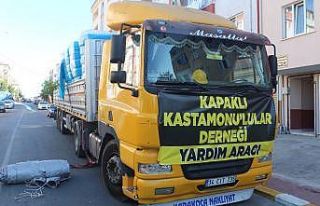 660 kilometre uzaktaki afetzede hemşehrilerine yardım...