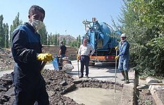 800 hanenin kanalizasyon sorunu giderildi