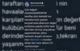 Adana Demirspor Başkanı Murat Sancak, Fenerbahçe’den...