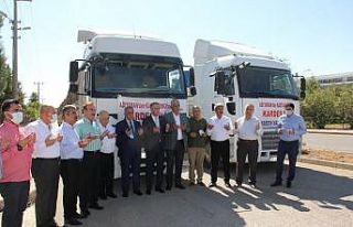 Adıyaman’dan Kastamonu’ya 5 tır yaşam malzemesi