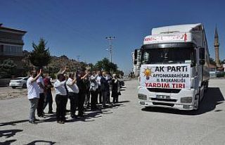 Afyonkarahisar’dan yangın bölgesine yardım tırı...