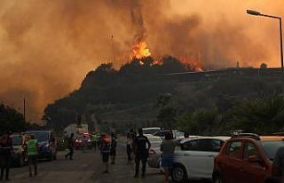 Alevler Milas’ta bulunan termik santrale ilerliyor