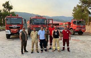 Antalya’dan dönen orman ekibini kurban keserek...