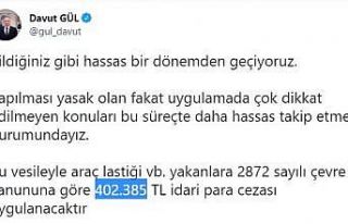 Araç lastiği yakanlara 402 bin TL ceza kesilecek