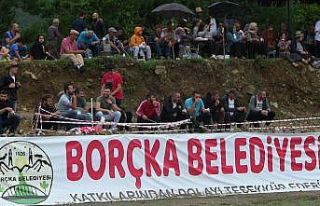 Artvin’de boğalar çamur deryasında güreşti